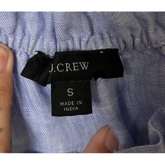 J Crew Light Blue Tie Shoulder Linen Tank Top Size Small - Picture 5 of 8